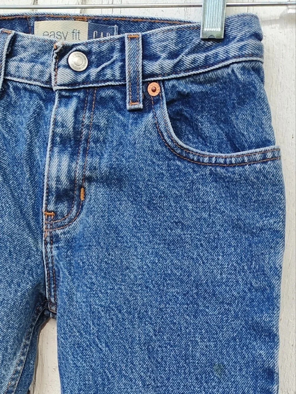 GAP Indigo Blue Boys' Straight-Leg Jeans, Easy Fit Size 7